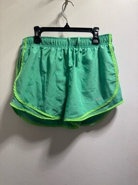 *Nike Womens Mint Green Running Shorts with Neon Trim